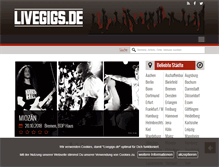 Tablet Screenshot of livegigs.de